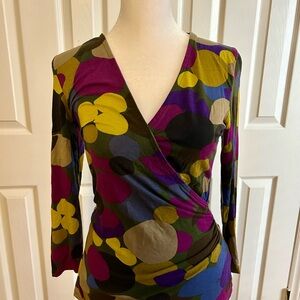 Boden Multicolor Wrap Top